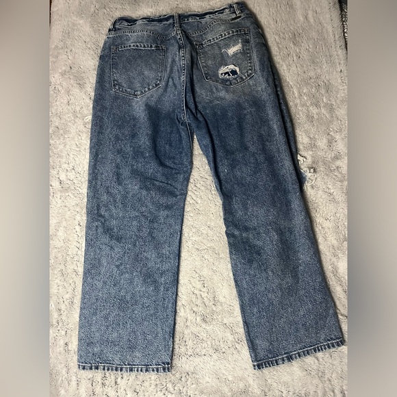 Kancan Signature High Waisted Straight Jeans Destroyed Size 32 - Picture 12 of 14